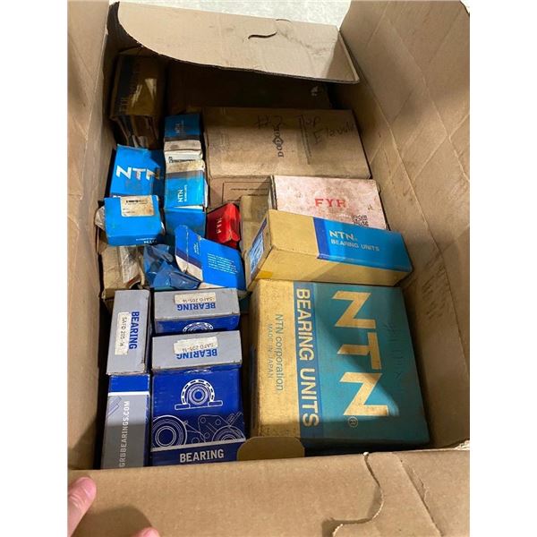 BOX OF ASSORTED BEARINGS, ETC.