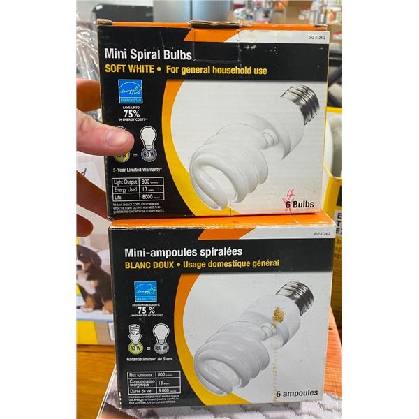 10 SPIRAL 13W LIGHT BULBS
