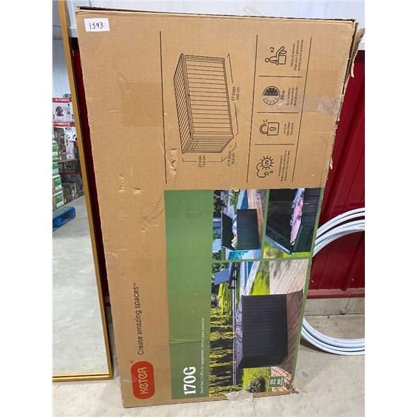 73.5 X 27.5 X 57IN KETER OUTDOOR DECK STORAGE BOX