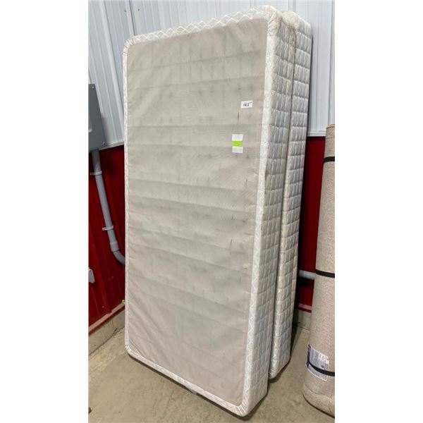 TWO SINGLE SIZE BOX SPRINGS