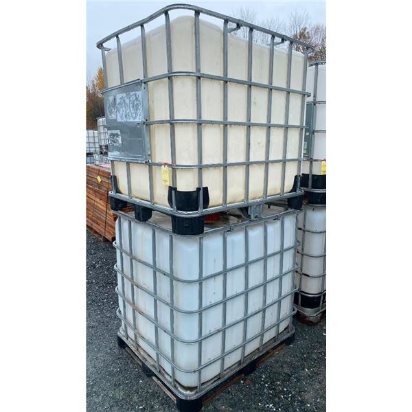 2 1000 LITRE PORTABLE LIQUID TOTE - NOT FOR DRINKING WATER! - -----SEE DESCRIPTION-----