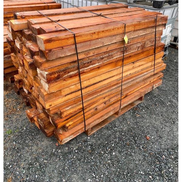 BUNDLE OF 70IN LUMBER - ASSORTED THICKNESS FROM 3-4.5IN