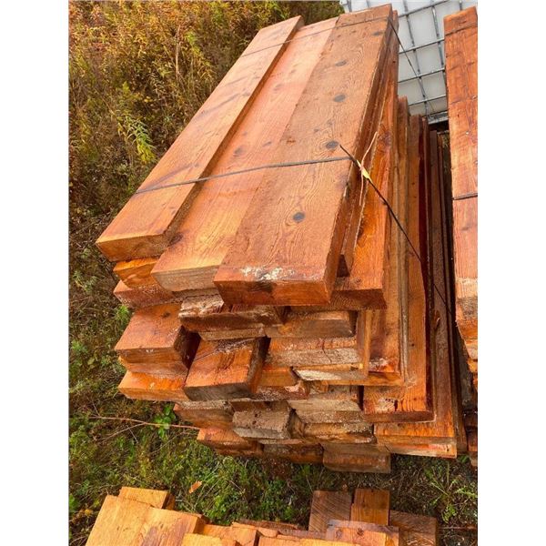 BUNDLE OF 70IN LUMBER-3IN THICK - ASSORTED WIDTHS