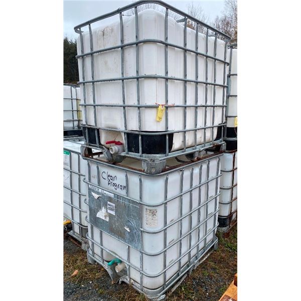 2 1000 LITRE PORTABLE LIQUID TOTE - NOT FOR DRINKING WATER! - -----SEE DESCRIPTION-----