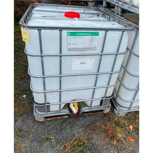 1 OF 1000 LITRE PORTABLE LIQUID TOTE - NOT FOR DRINKING WATER! - -----SEE DESCRIPTION-----