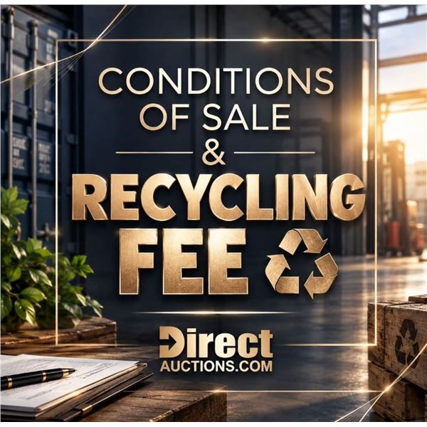 CONDITIONS OF SALE - Read before Bidding!