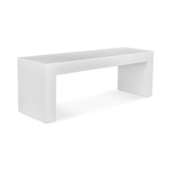 BNIB Moes Lazarus Outdoor Bench White RV: $1500 (BQ-1005-18)