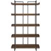 Image 1 : Moe's Vancouver Bookshelf Small, Light Brown, RV: $1750 - LX-1027-03 - 44.0" W x 13.5" D x 75.0" H (