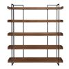 Image 1 : Moe's Vancouver Bookshelf Large, Light Brown, RV: $1895 - LX-1026-03 - 68.0" W X 13.5" D X 75.5" H (