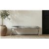 Image 1 : Moe's Rossi Bench, Grey, RV: $1499 - OT-1011-15 - 60.0" W x 16.0" D x 18.5" H (Oops - refer to lot 0