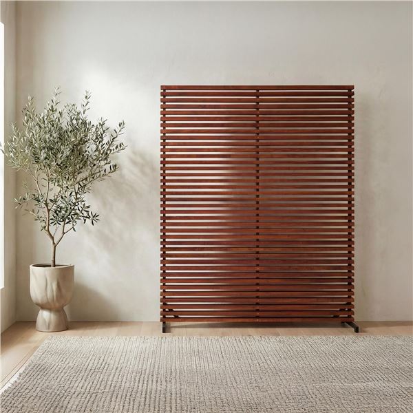 Moe's Dallin Screen, Brown, RV: $1368 - CV-1012-24 - 60.0" W x 3.0" D x 72.0" H (Oops - refer to lot