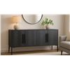 Image 1 : Moe's Fishbone Sideboard, Black, RV: $3499 - QM-1003-02 - 77.0" W x 16.0" D x 33.5" H (Oops - refer 