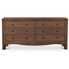Image 1 : Moe's Mabel 6 Drawer Dresser, Dark Brown, RV: $3499 - LX-1086-20 - 64.3" W x 20.2" D x 30.75" H (Oop