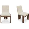 Image 1 : Moe's Mia Dining Chair Set of Two, Beige, RV: $1783 - TL-1030-34 - 22.24" W x 24.02" D x 35.43" H (O