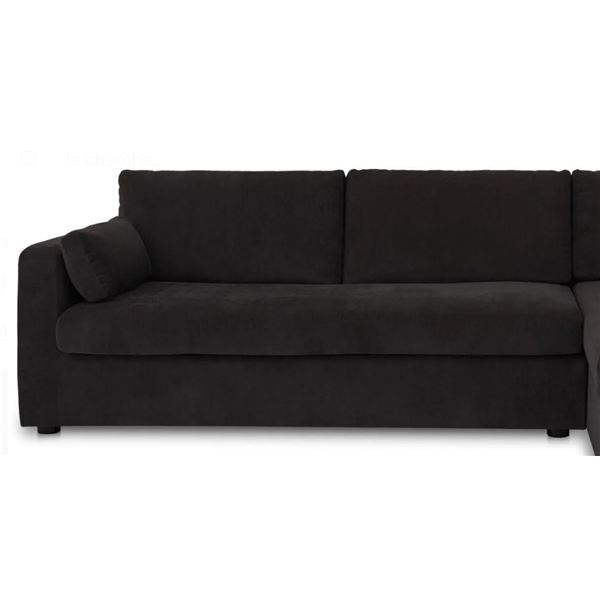 Moe's Burrow Sleeper Black Right Sofa (1-Piece) - VV-1007-02-R-B - Incomplete  (Oops - refer to lot