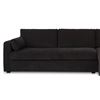 Image 1 : Moe's Burrow Sleeper Black Right Sofa (1-Piece) - VV-1007-02-R-B - Incomplete  (Oops - refer to lot
