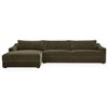 Image 1 : Moe's Farrow Sectional Cedar Green Sofa Left, RV: $5999 - FO-1058-27-L-0 - (Oops - refer to lot 0A) 
