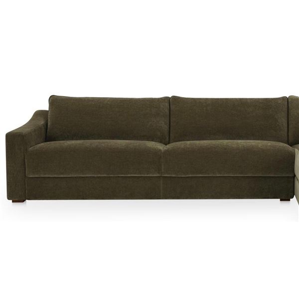 Moe's Farrow Sectional Cedar Green Sofa Left (1-Piece) - FO-1058-27-R-A - Incomplete (Oops - refer t