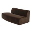 Image 1 : Moe's Naomi Convex Sofa, Dark Brown, RV: $2899 - OA-1093-20 - 80.7" W x 39.0" D x 28.3" H (Oops - re