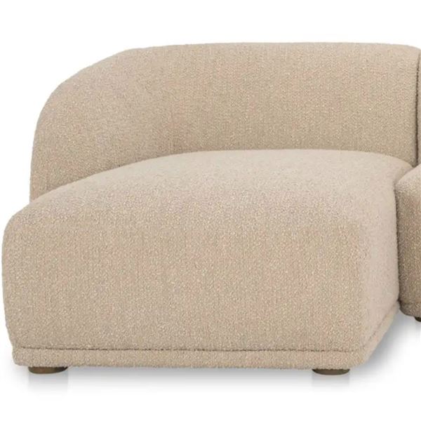 Moe's Faye Sectional Left Chaise Only, Beige Boucle, FO-1030-34-L-B - Incomplete (Oops - refer to lo
