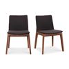 Image 1 : Moe's Deco Dining Chair Set of Two, Black, RV: $1429 - BC-1016-02 - 21.25" W x 22.0" D x 30.75" H