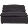 Image 1 : Moe's Clay Armless Chair, Nubuck Leather Black, RV: $1625 - YJ-1005-02 - 44.5" W x 44.5" D x 32.5" H