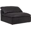 Image 2 : Moe's Clay Armless Chair, Nubuck Leather Black, RV: $1625 - YJ-1005-02 - 44.5" W x 44.5" D x 32.5" H