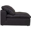 Image 3 : Moe's Clay Armless Chair, Nubuck Leather Black, RV: $1625 - YJ-1005-02 - 44.5" W x 44.5" D x 32.5" H