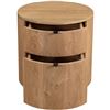 Image 2 : Moe's Theo Two Drawer Nightstand, Natural, RV: $1250 - RP-1011-24 - 19.0" W x 19.0" D x 18.5" H (Oop