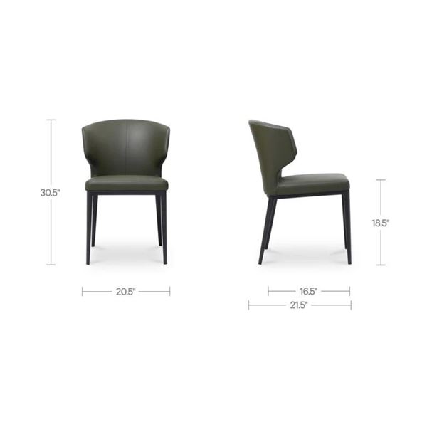 Moe's Delaney Dining Chair Set of Two, Warm Beige, RV: $1239 - EJ-1018-18 - 20.1" W x 21.7" D x 30.7