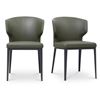 Image 2 : Moe's Delaney Dining Chair Set of Two, Warm Beige, RV: $1239 - EJ-1018-18 - 20.1" W x 21.7" D x 30.7