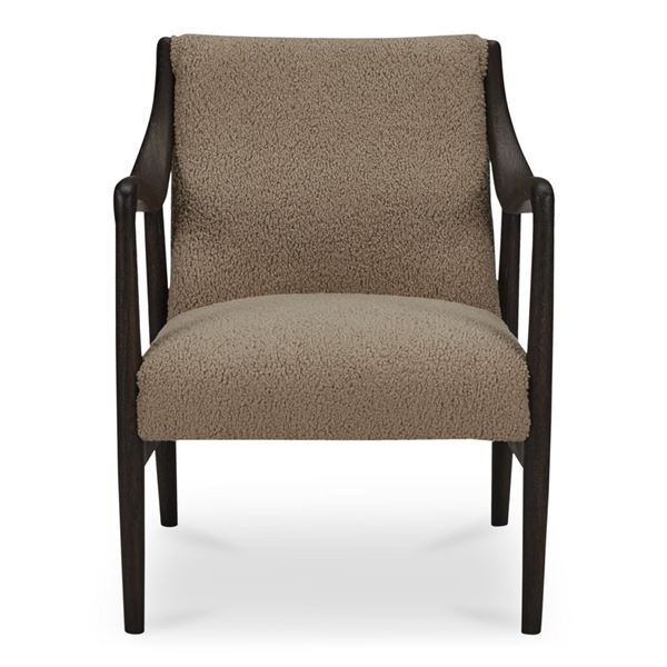 Moe's Yates Accent Chair, Beige Faux Shearling, RV: $1650 - ME-1074-34 - 25.0" W x 30.5" D x 32.5" H
