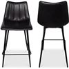 Image 2 : Moe's Alibi Counter Stool Set of Two, Matte Black, RV: $639 - UU-1002-02 - 17.7" W x 20.0" D x 37.0"
