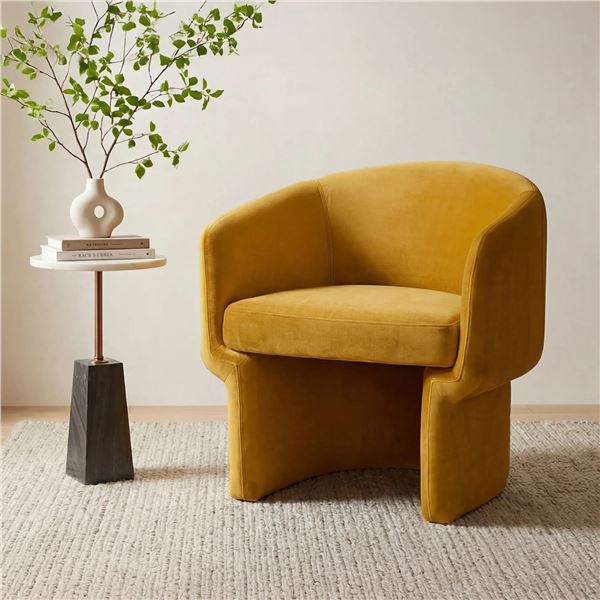Moe's Franco Chair, Mustard, RV: $1099 - JM-1005-09 - 27.5" W x 28.0" D x 27.5" H (Oops - refer to l