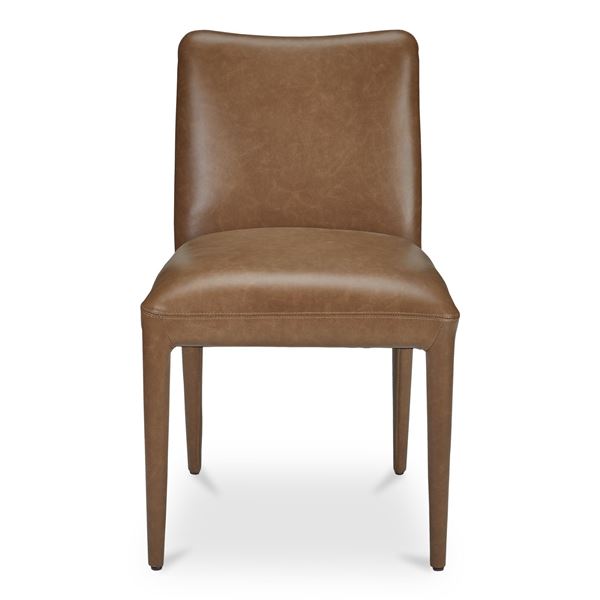 Moe's Calla Upholstered Brown Leather Dining Chair (1-Piece), RV: $975 - ME-1062-03 - 20.5" W x 23.5