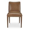 Image 1 : Moe's Calla Upholstered Brown Leather Dining Chair (1-Piece), RV: $975 - ME-1062-03 - 20.5" W x 23.5
