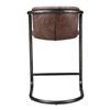 Image 2 : Moe's Freeman Counter Stool Grazed Brown Leather (1-Piece), RV: $764 - PK-1061-03 - 22L x 24W x 36H