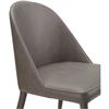 Image 2 : Moe's Burton Dining Chair Set of Two, Grey Vegan Leather, RV: $1090 - YM-1002-26 - 18.5" W x 21.0" D