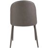 Image 3 : Moe's Burton Dining Chair Set of Two, Grey Vegan Leather, RV: $1090 - YM-1002-26 - 18.5" W x 21.0" D