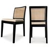 Image 1 : Moe's Orville Dining Chair Set of Two, Black, RV: $829 - FG-1023-02 - 18.5" W x 16.5" D x 33.0" H (O