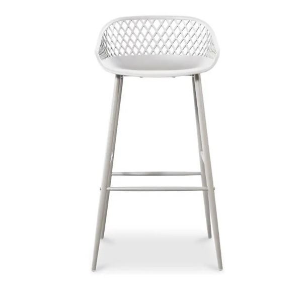 Moe's Piazza Outdoor Barstool, White (1-Piece), RV: $165 - QX-1004-18 - 19.29" W x 19.68" D x 37.2" 