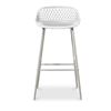 Image 1 : Moe's Piazza Outdoor Barstool, White (1-Piece), RV: $165 - QX-1004-18 - 19.29" W x 19.68" D x 37.2" 