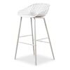 Image 3 : Moe's Piazza Outdoor Barstool, White (1-Piece), RV: $165 - QX-1004-18 - 19.29" W x 19.68" D x 37.2" 