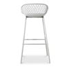 Image 4 : Moe's Piazza Outdoor Barstool, White (1-Piece), RV: $165 - QX-1004-18 - 19.29" W x 19.68" D x 37.2" 