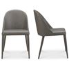Image 1 : Moe's Burton Dining Chair Set of Two, Grey, RV: $799 - YM-1002-26 - 18.5" W x 21.0" D x 33.0" H (Oop