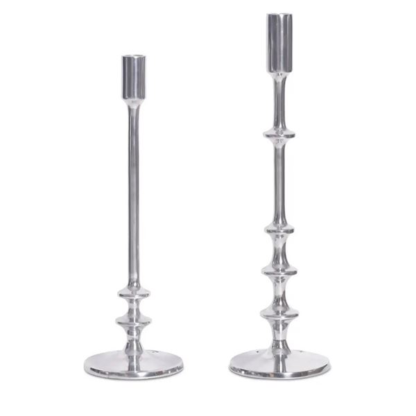 Moe's Irie Candle Holders, Set of 2 Silver, RV: $192 - FI-1119-30 (Oops - refer to lot 0A)