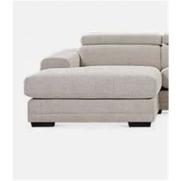New Furninova Ferrari - Fabric 2.5 Seat Sectional Sofa with Right Arm Facing Chaise Stone - RV $3,99