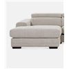 Image 1 : New Furninova Ferrari - Fabric 2.5 Seat Sectional Sofa with Right Arm Facing Chaise Stone - RV $3,99