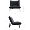 Image 2 : BNIB - Moe's - Morgan Outdoor Accent Chair Speckled Charcoal - RV $1,749 (MO-1025-07)