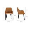 Image 2 : BNIB - Moe's - Single Cantata Dining Chair Tawny Vegan Leather